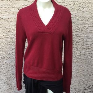 Jeanne Pierre Vibrant Red Sweater